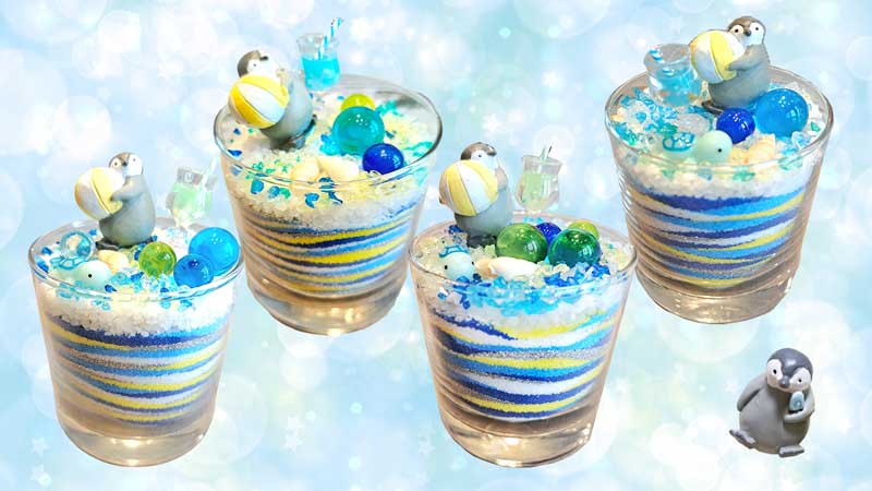 ワークショップの参加者さまが作った作品たち。どれもホントにかわいくて、とってもきれい。上手すぎてビックリ！